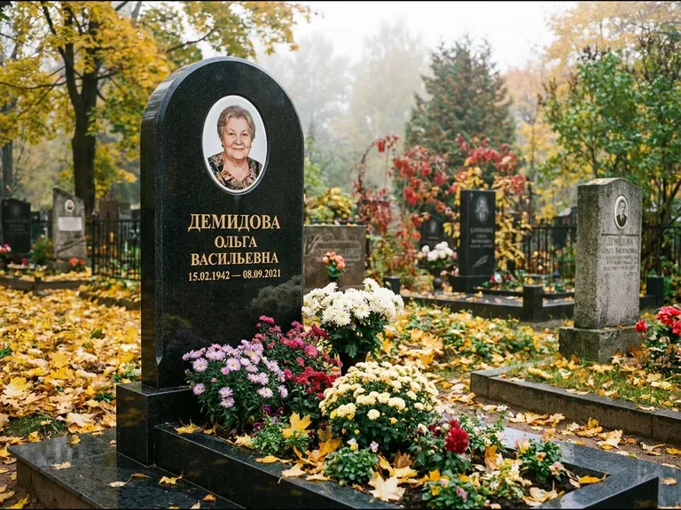 Керамический овал на стеле в Красноярске
