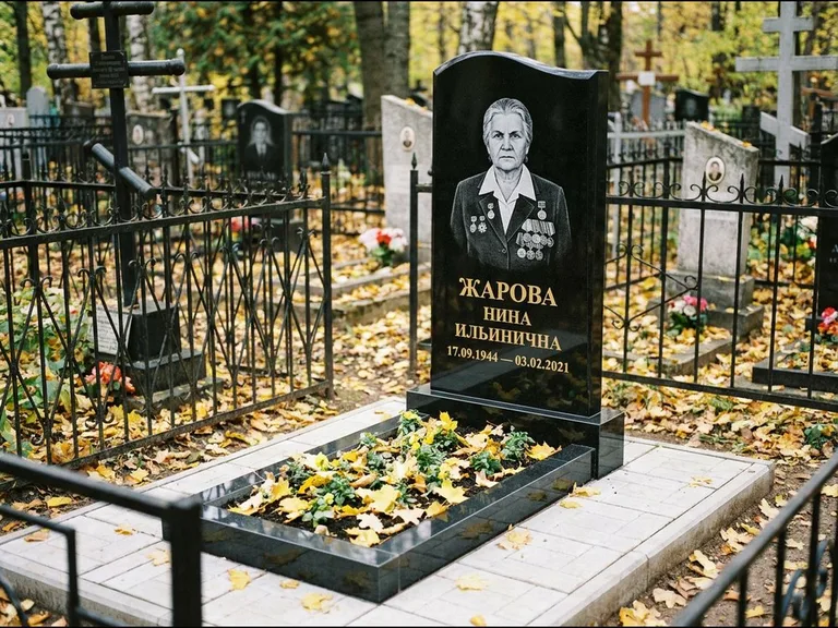 Гравировка портрета на чёрном граните — выполненная работа 14 в Красноярске