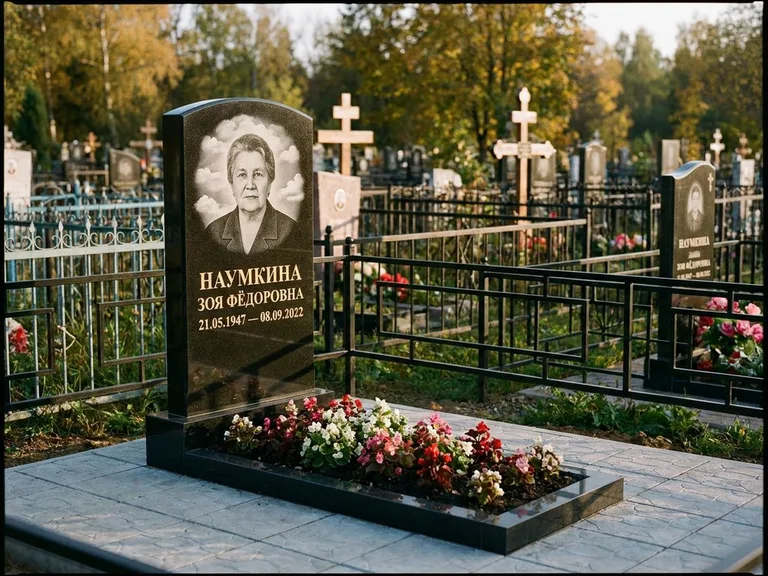 Гравировка портрета на чёрном граните — выполненная работа 30 в Красноярске