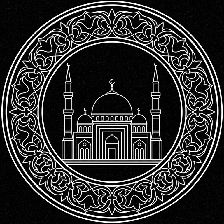 Эскиз: В медальоне — круглый медальон с восточным кантом в Красноярске