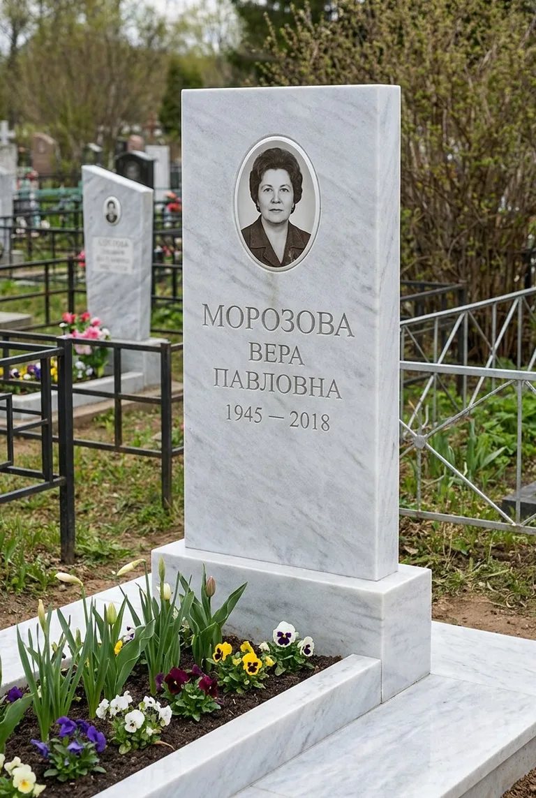 Мраморный памятник — пример