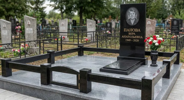 Памятник с оградой, Памятники мастерской «Мастер Каменев» на кладбищах Нижнего Новгорода
