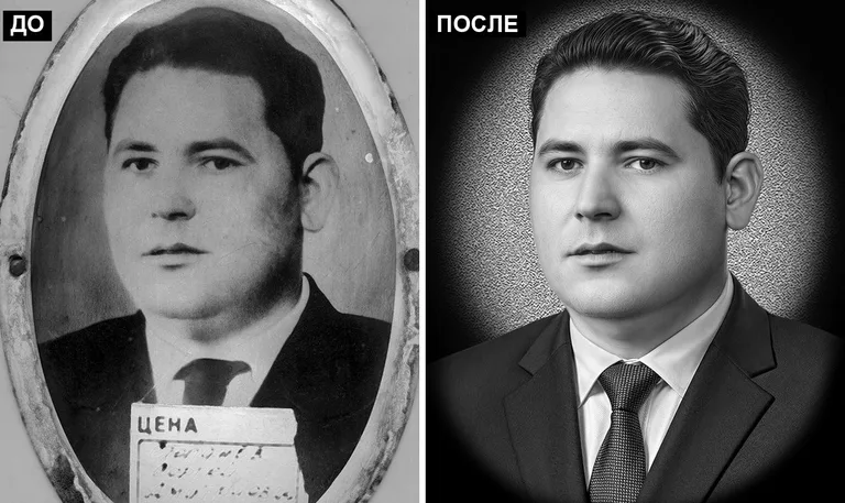 Ретушь фото на памятник — реставрация фотографии: до и после в Красноярске