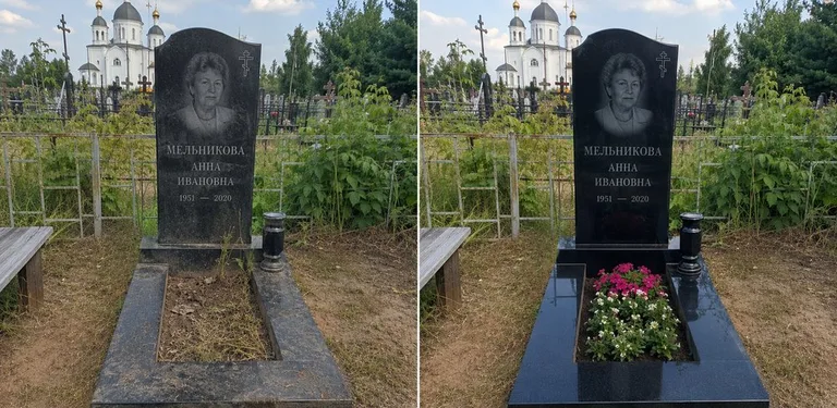 Мойка фигурного памятника до и после в Красноярске