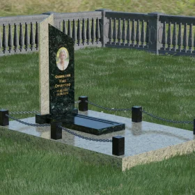 Комбинированный памятник на одного - П021