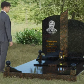 Вертикальный гранитный памятник без креста П068 - П068