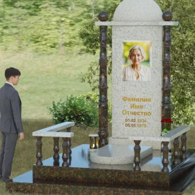Вертикальный комбинированный памятник П072 - П072