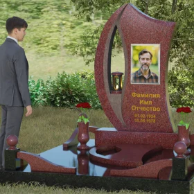 Вертикальный гранитный памятник светский П078 - П078