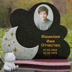 Вертикальный гранитный памятник для одного - П133