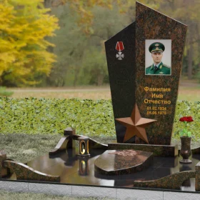 Вертикальный комбинированный памятник П196