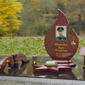 Гранитный вертикальный памятник П199
