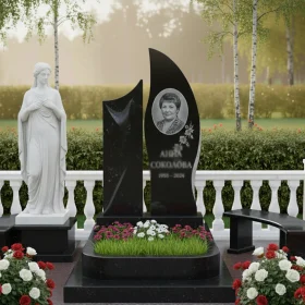 Светский вертикальный памятник из гранита или мрамора - ПН105
