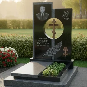 Элитный Гранитный вертикальный памятник - ПН329