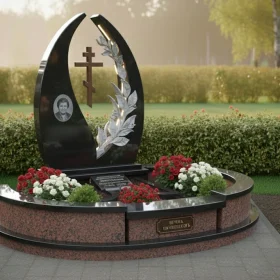 Элитный Гранитный православный памятник - ПН374