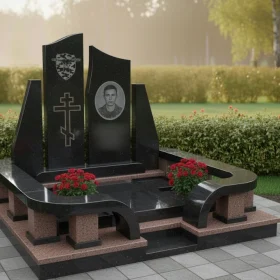 Элитный Гранитный памятник с православным крестом - ПН397