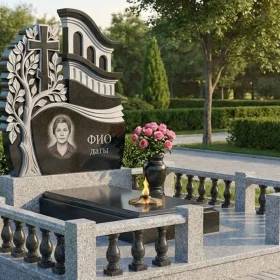 Элитный Гранитный памятник с крестом - ПН438