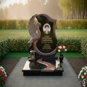 Вертикальный комбинированный светский памятник - ПН583