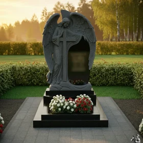 Элитный православный гранитный памятник - ПН619