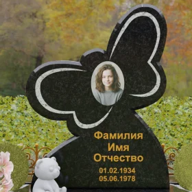 Гранитный вертикальный светский памятник для одного - П236