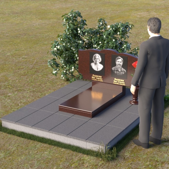 Горизонтальный памятник-книга из Гранита или мрамора