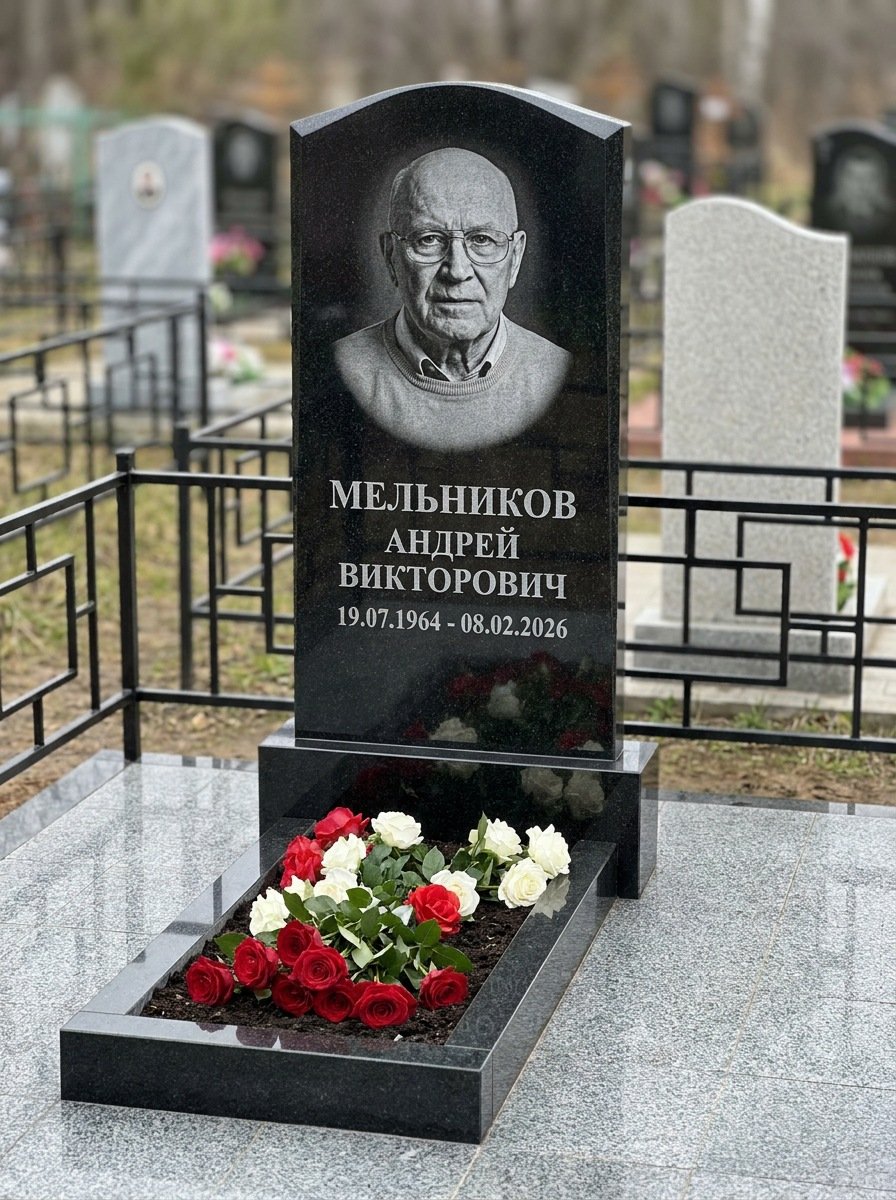 Портрет на памятнике в Красноярске — Мелкое лицо с общего фото — портрет под гравировку