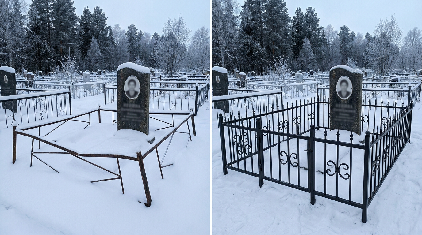Установка ограды в Красноярске — пример 2