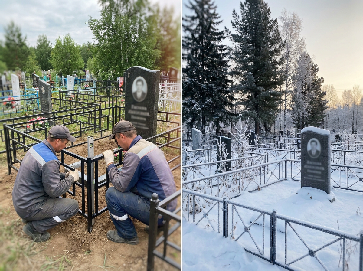 Установка ограды в Красноярске — пример 3