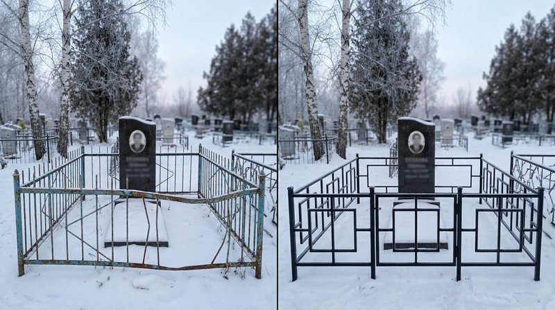 Установка ограды в Красноярске — пример 1