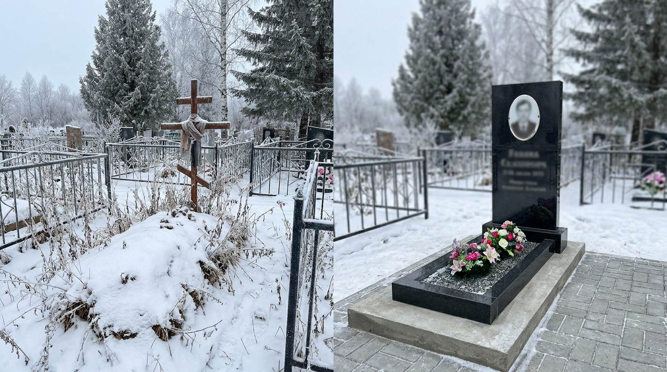 Установка памятника в Красноярске — пример 2
