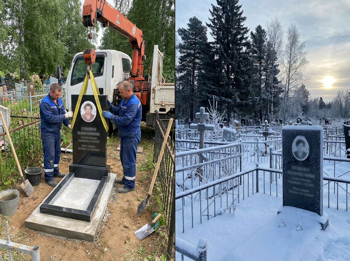 Установка памятника в Красноярске — пример 3